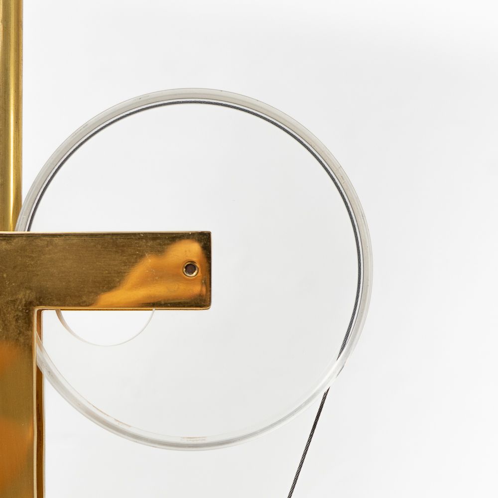 photo furniture Brass Halo Mobile Floor Lamp, Baltensweiler, 1980s