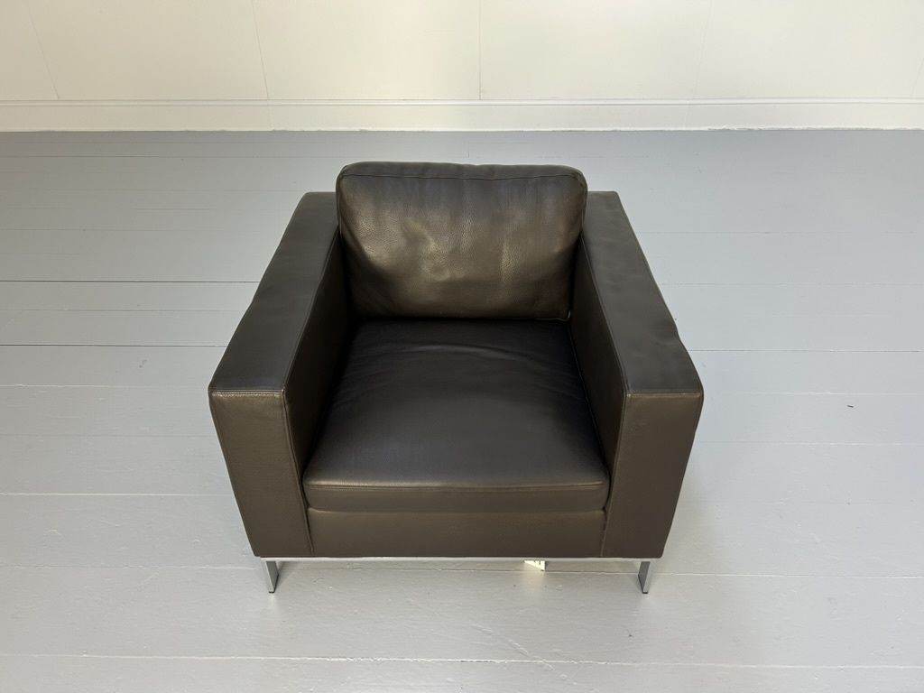 photo for sale Pair Of Walter Knoll “Foster 503.10” Armchairs – In Dark Brown Leather