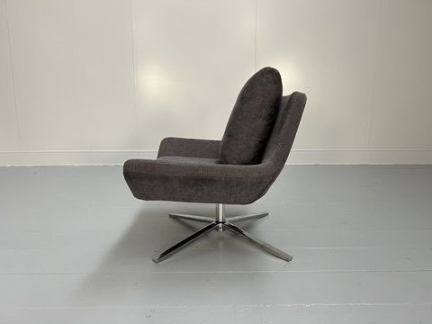 Pair Of B&B Italia “Metropolitan Me84” Armchairs – In Mid Grey Fabric photo buy