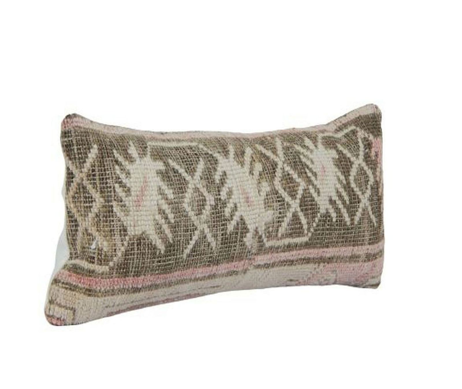 Wool Bohemian Carpet Rug Pillow, Sofa Couch Pillow Case, Turkish Traditional Motifs Handmade Pillow photo furniture