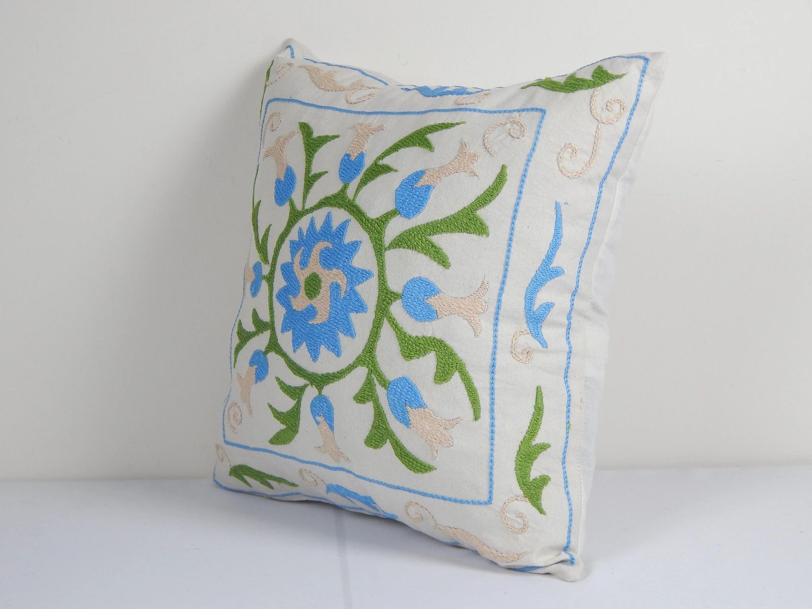 Suzani Pillow Cases Fashioned From A Vintage Suzani, Ethnic Suzani Pillow Cover, Tribal Home Decor photo furniture