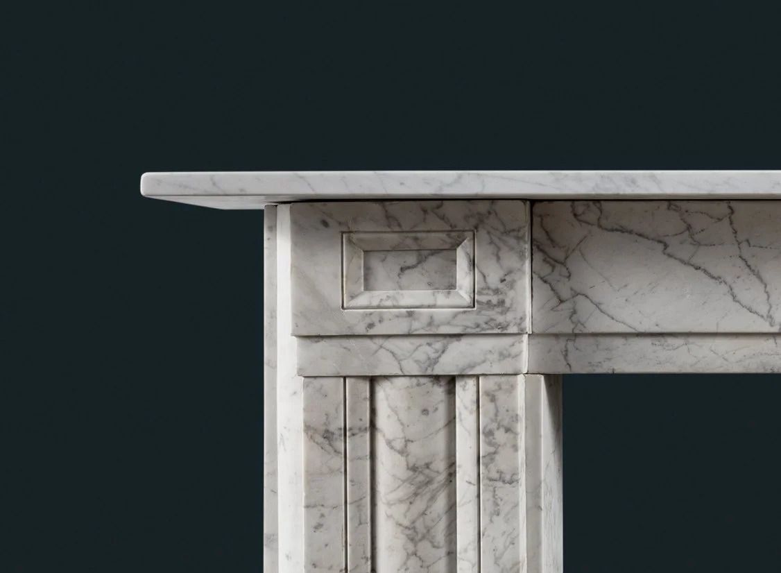 Regency Carrara Marble Fireplace Surround photo furniture