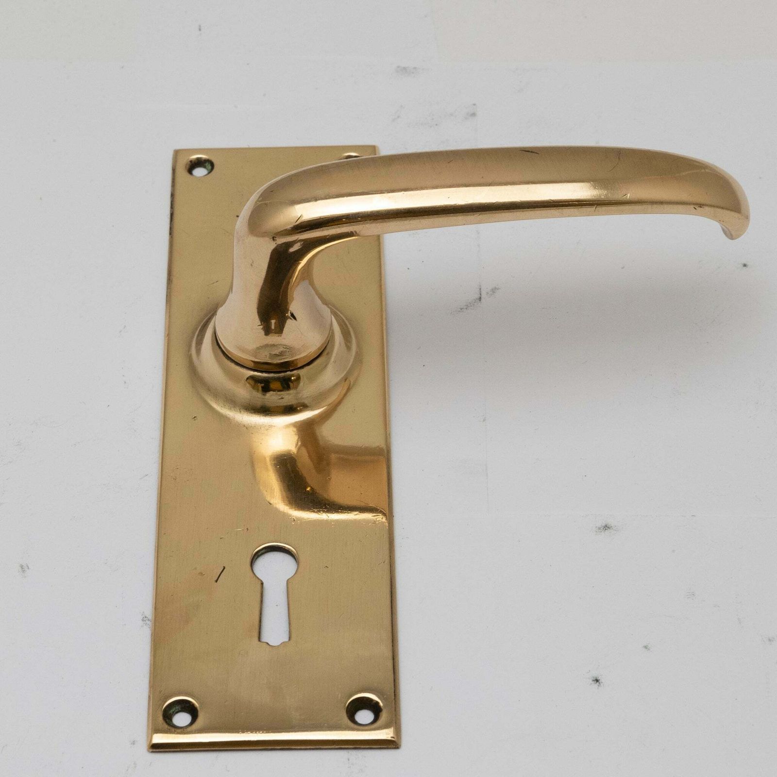 Reclaimed Polished Brass Lever Door Handles (45 Pairs Available) photo furniture