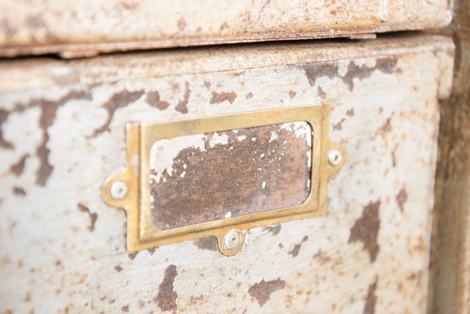 1950’s Industrial Bank Of Metal Drawers photo vintage