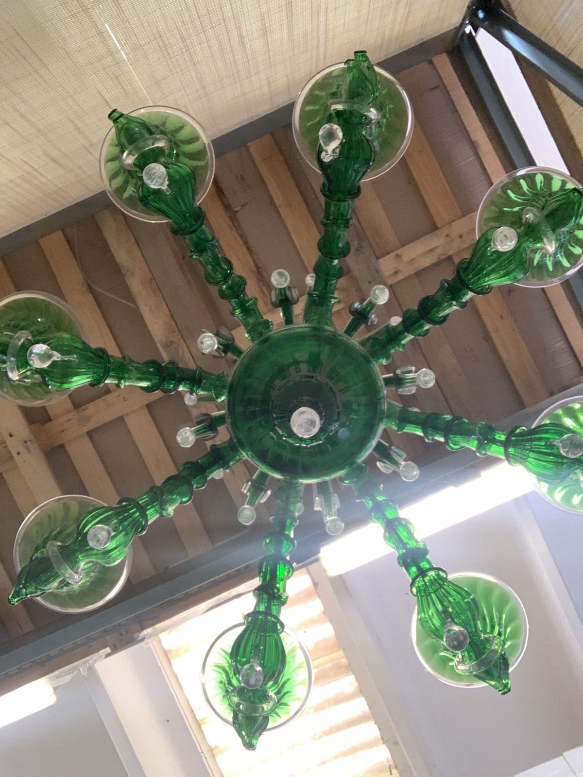 Contemporary Lively Green "Cà Rezzonico" Murano Glass Chandelier photo 8905.0