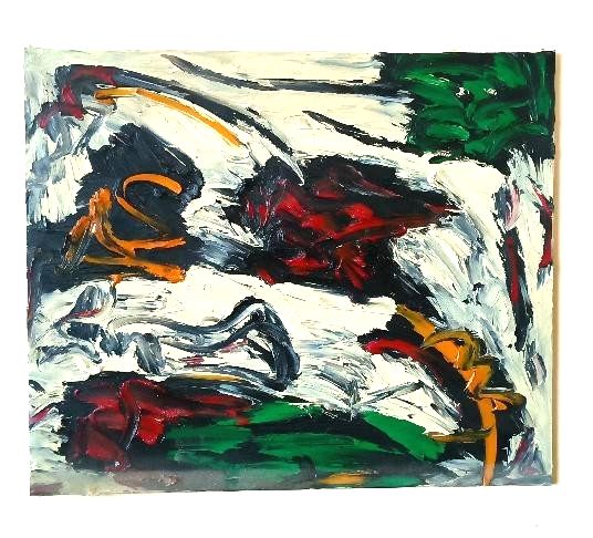Abstract Painting Oil On Canvas Simone Ciani 90s Material