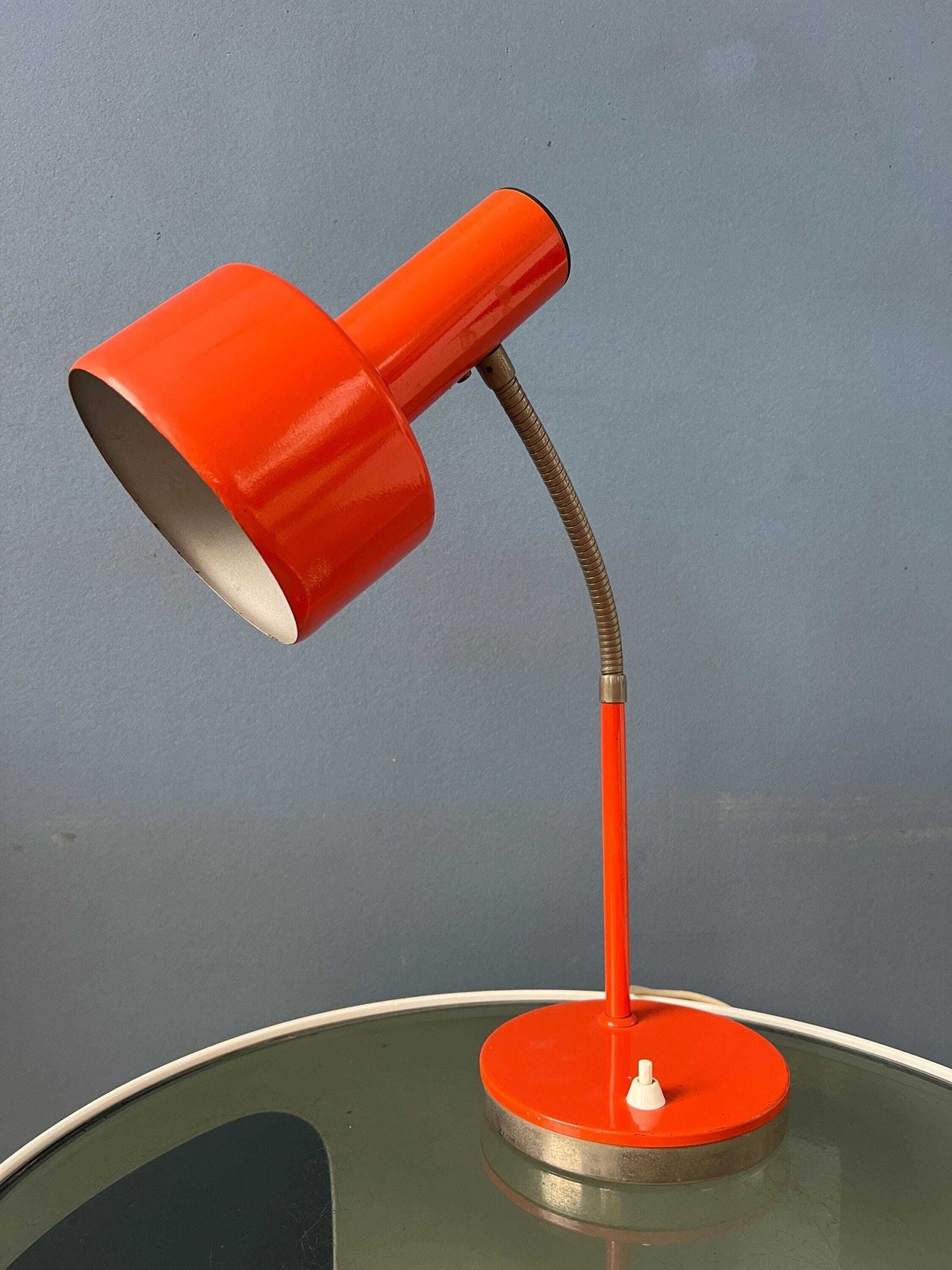 Oranje Mid Century Bureaulamp Van Hustadt Leuchten photo buy