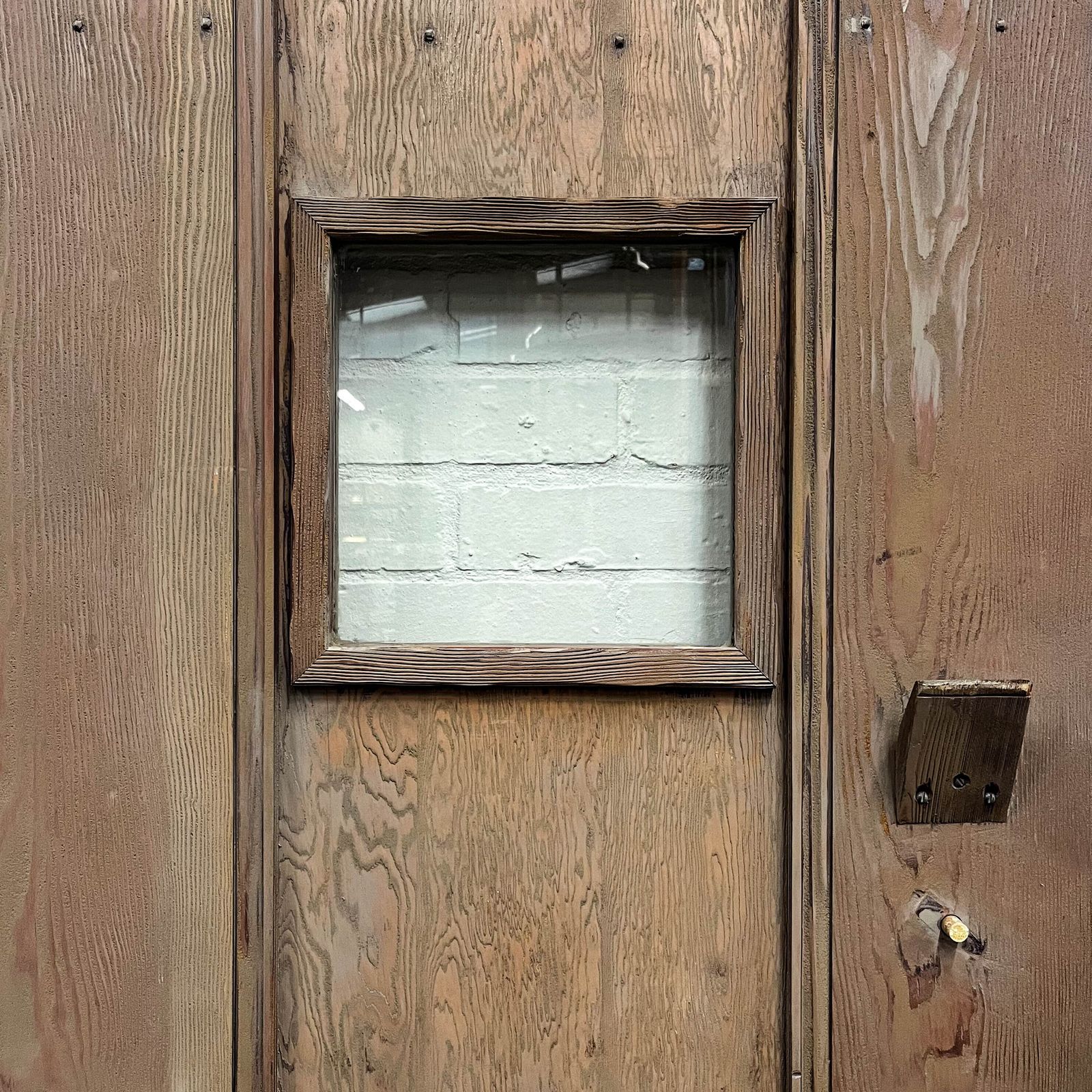 Antique Victorian Glazed Latch Door   199cm X 86cm photo for sale