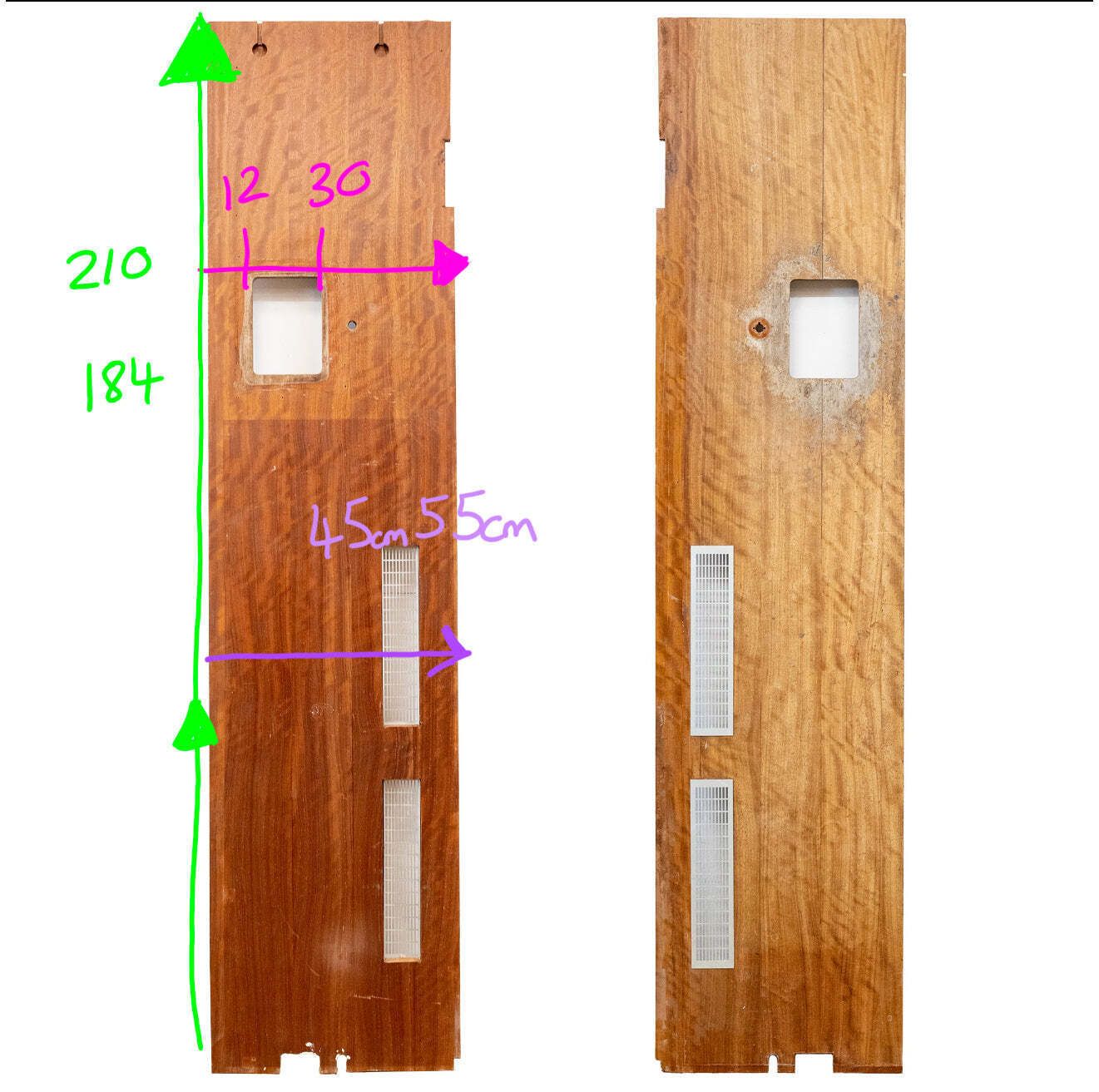 Reclaimed Teak / Iroko Worktop 279cm X 64.5cm photo for sale