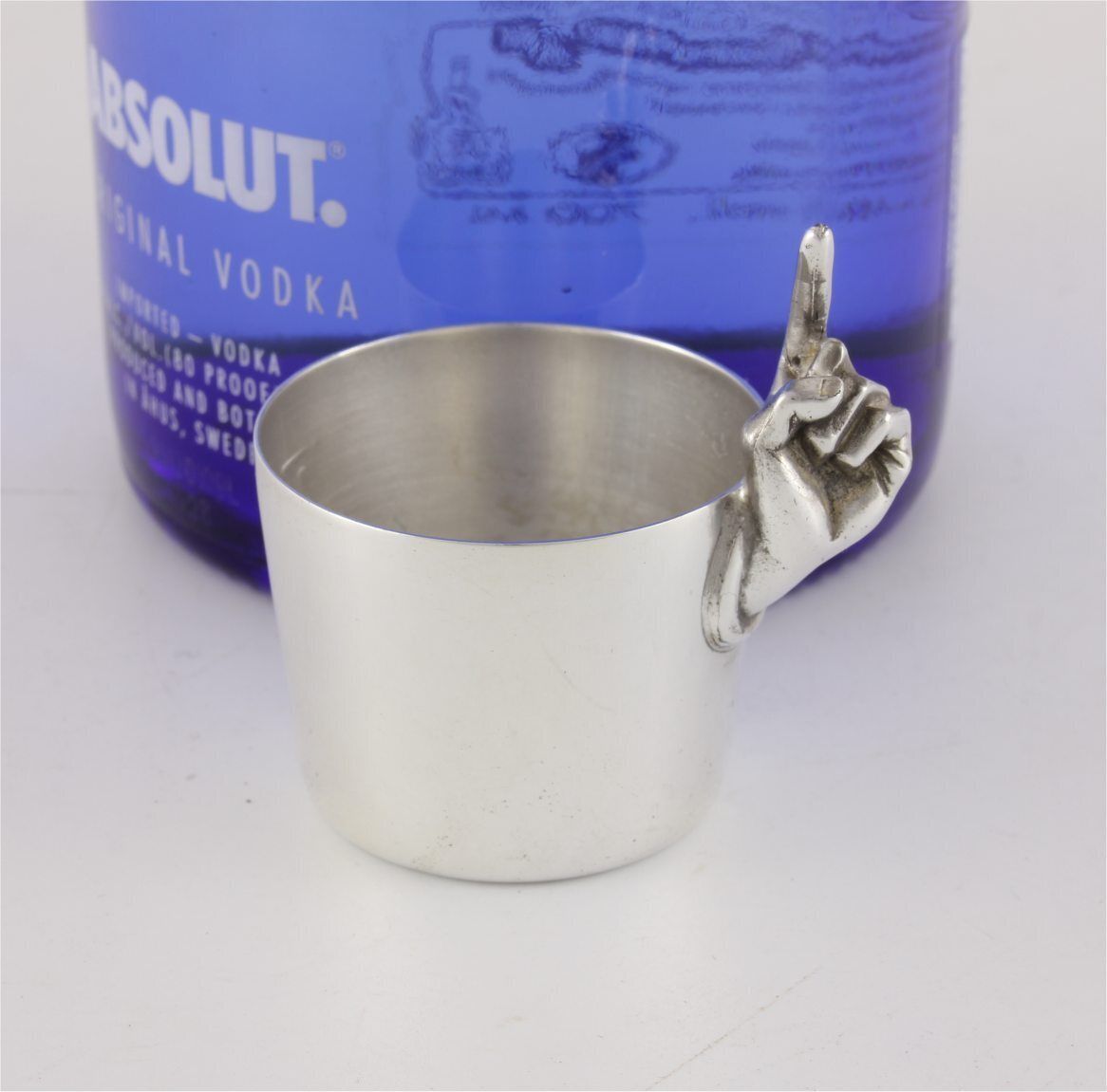 Silver Plate One Finger 1oz Spirit Measure Jigger. Napier Co. USA. C1950. photo buy