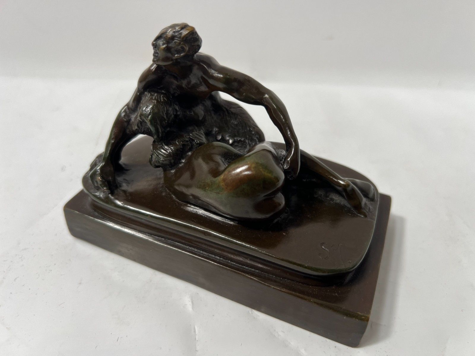Erotic Bronze With Brown Patina "S.M" 19th Century photo vinterior