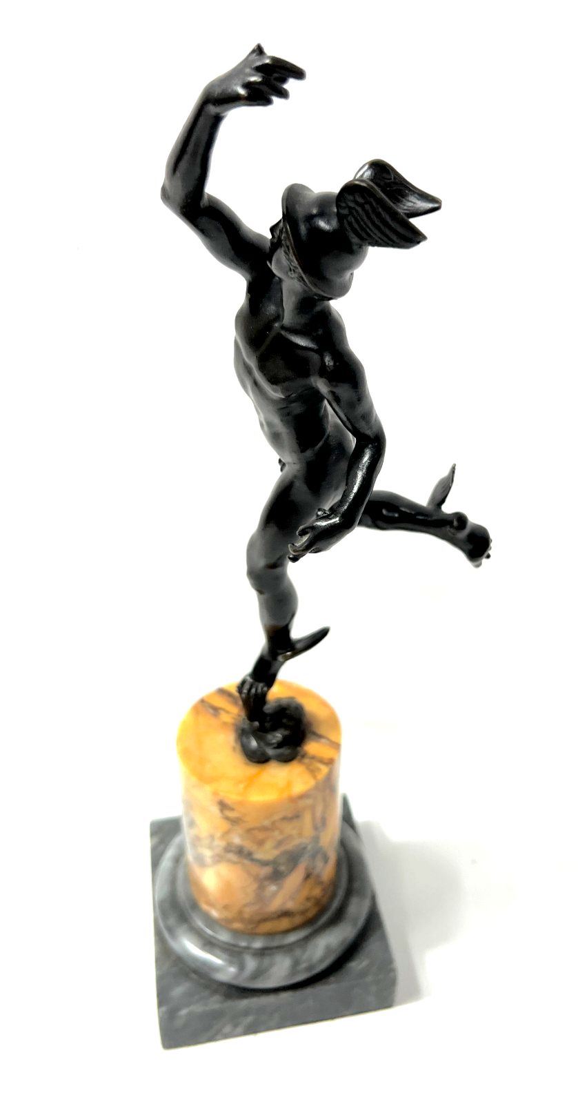 "Mercury" Bronze Group With Brown Patina By John Of Bologna. 19th Century