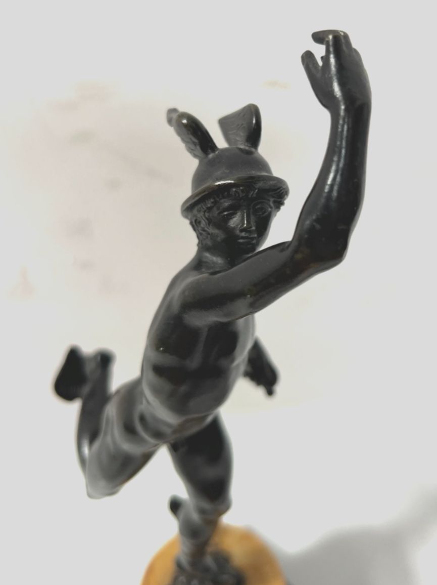 photo buy "Mercury" Bronze Group With Brown Patina By John Of Bologna. 19th Century