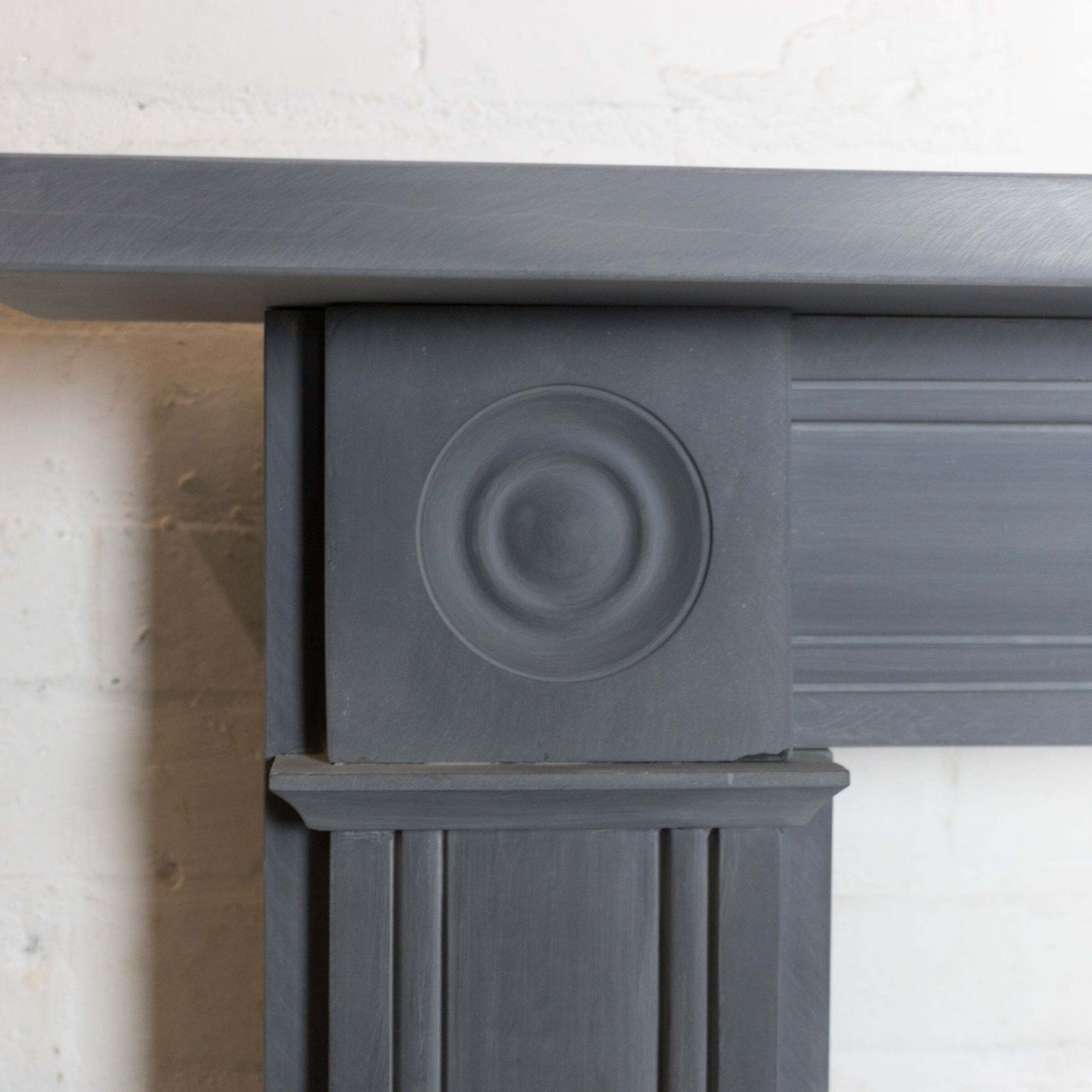 Georgian Style Natural Slate Bullseye Chimneypiece photo vinterior