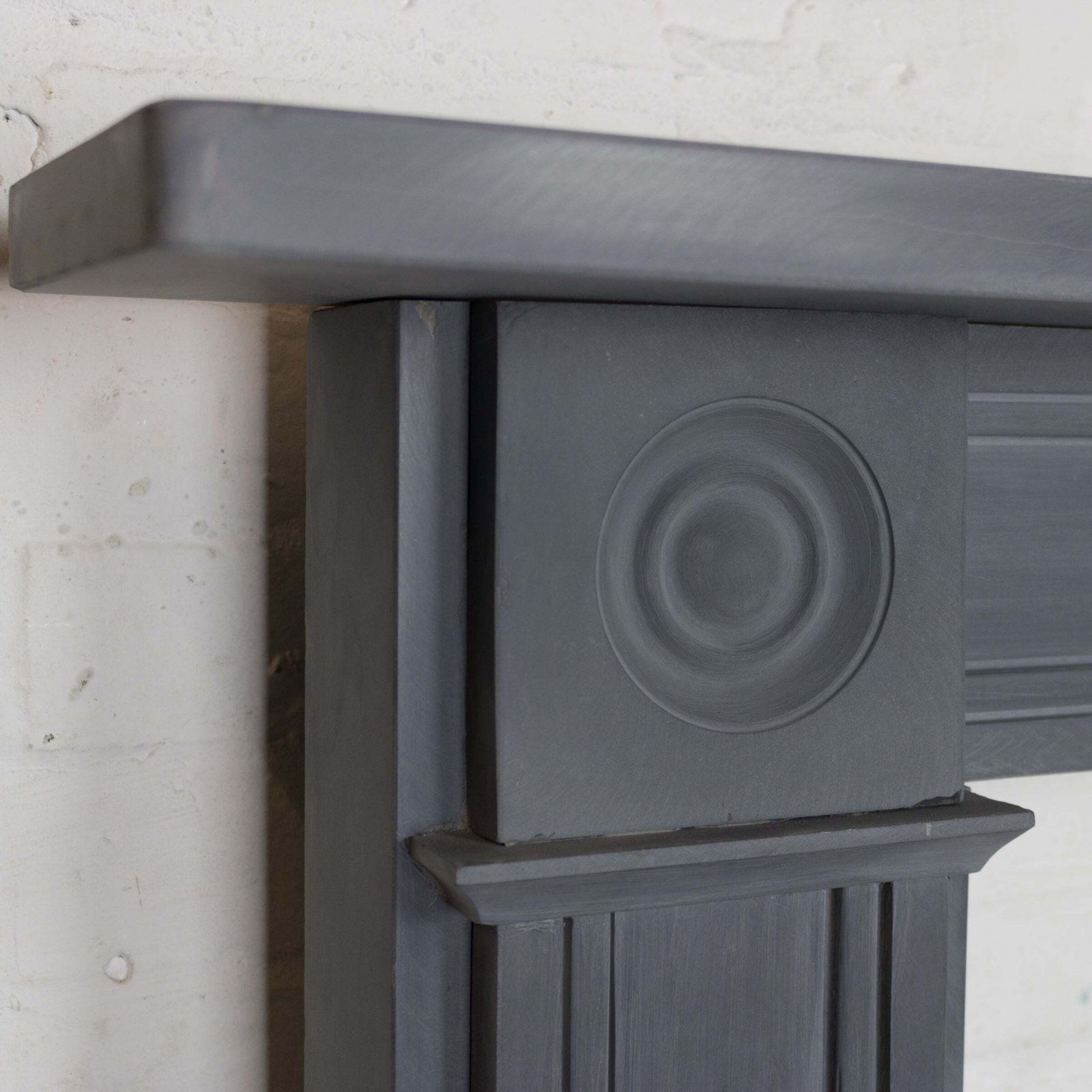 Georgian Style Natural Slate Bullseye Chimneypiece photo vintage
