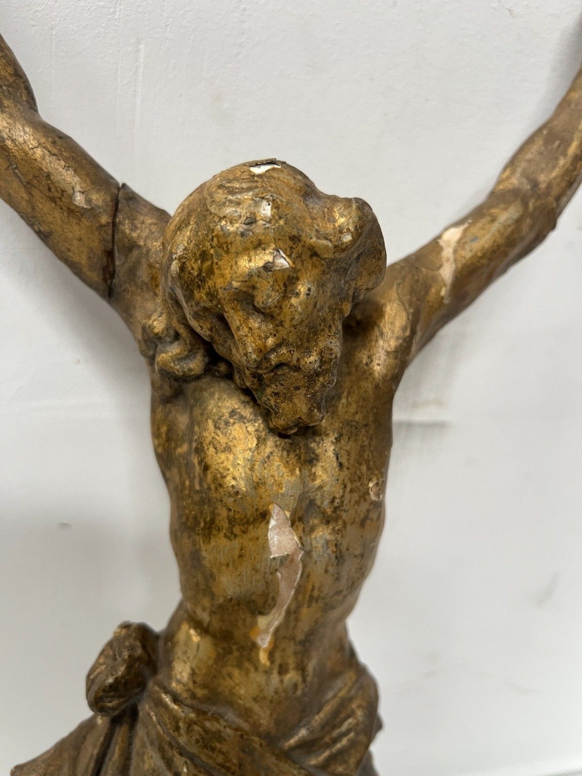 Christ Carved And Gilded Wood 19th Century photo Art