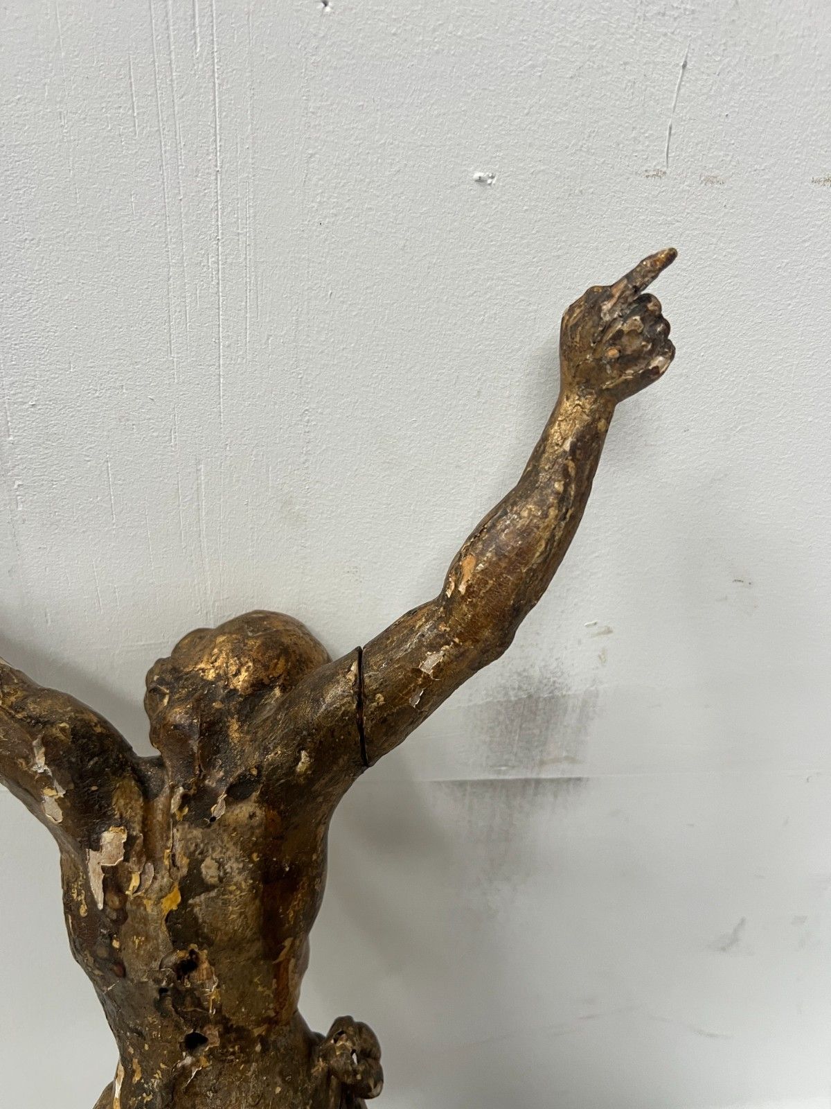 photo buy Christ Carved And Gilded Wood 19th Century