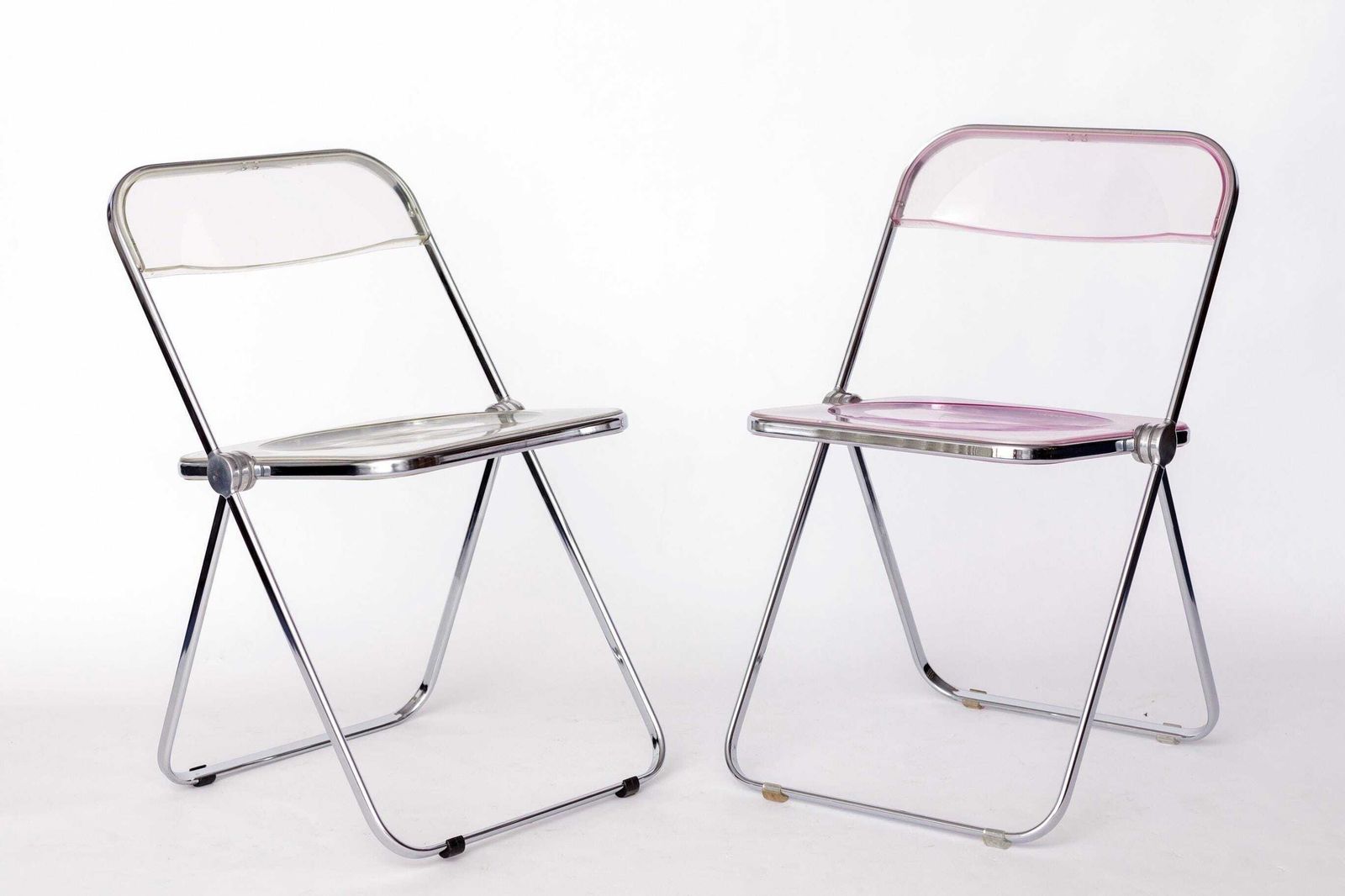 Pair Of Vintage Castelli Plia Folding Chairs, 1970s Italy, Original Design