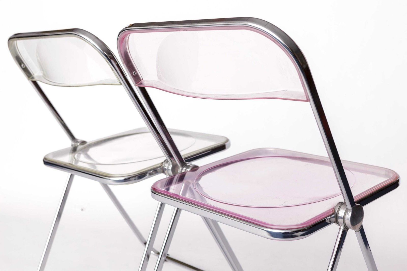 Pair Of Vintage Castelli Plia Folding Chairs, 1970s Italy, Original Design photo vintage