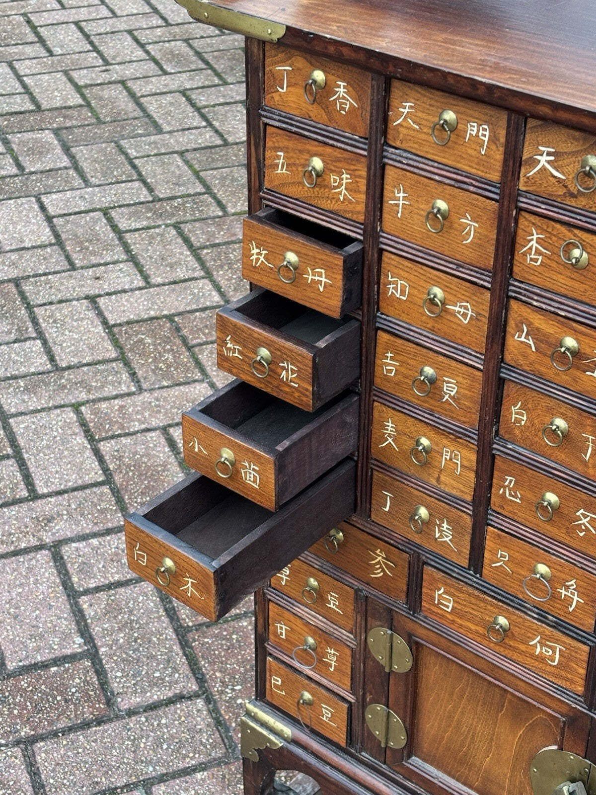 Chinese Apothecary Cabinet, 46 Drawers & Cupboard. Great Storage Piece photo for sale
