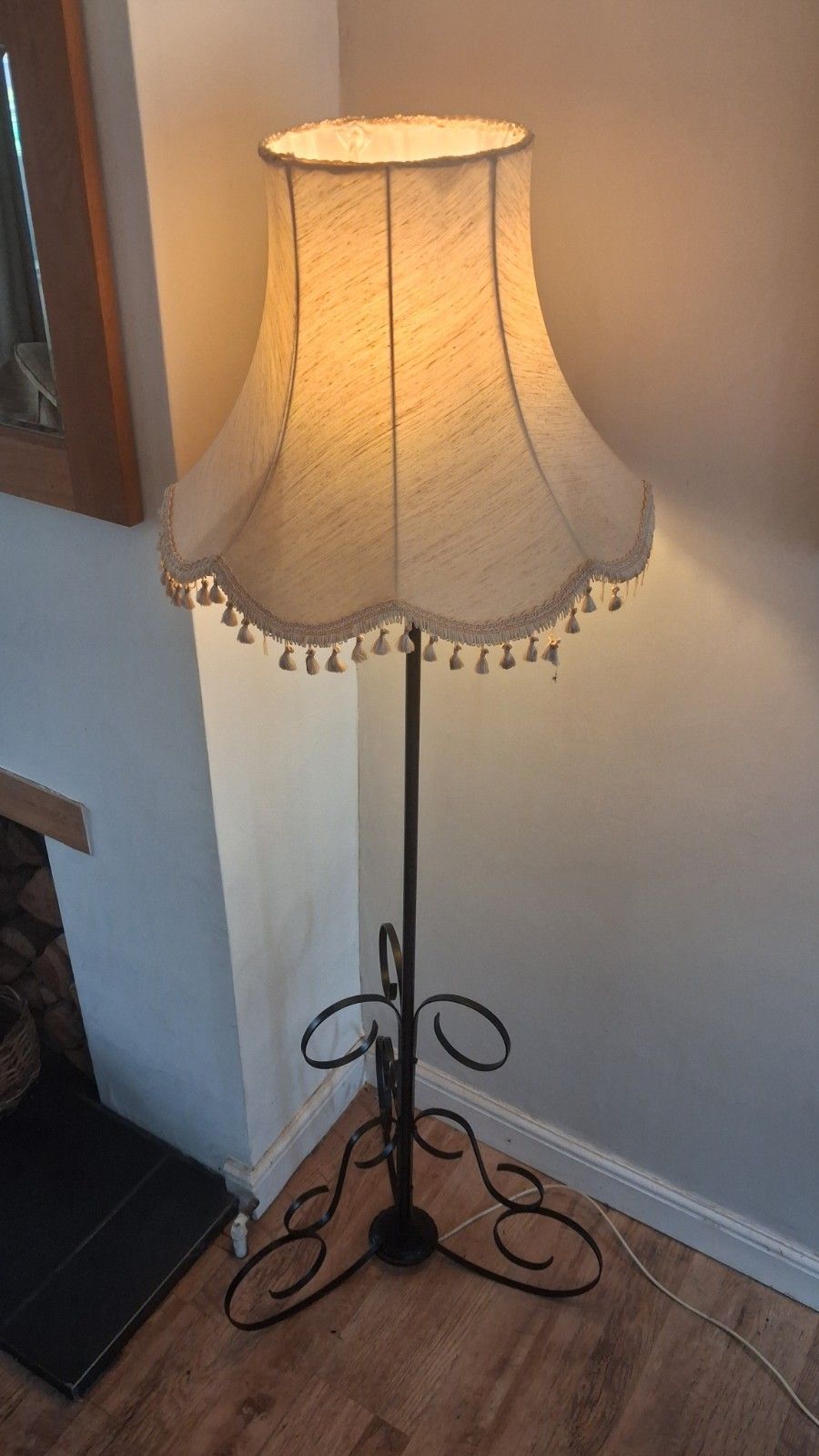 1960's French Mid Century Wrought Iron Standard /Floor Lamp photo furniture