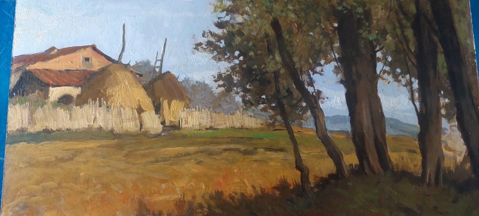 Oil Painting Francesco Maria Pieri, Labronico 60s/70s photo vintage