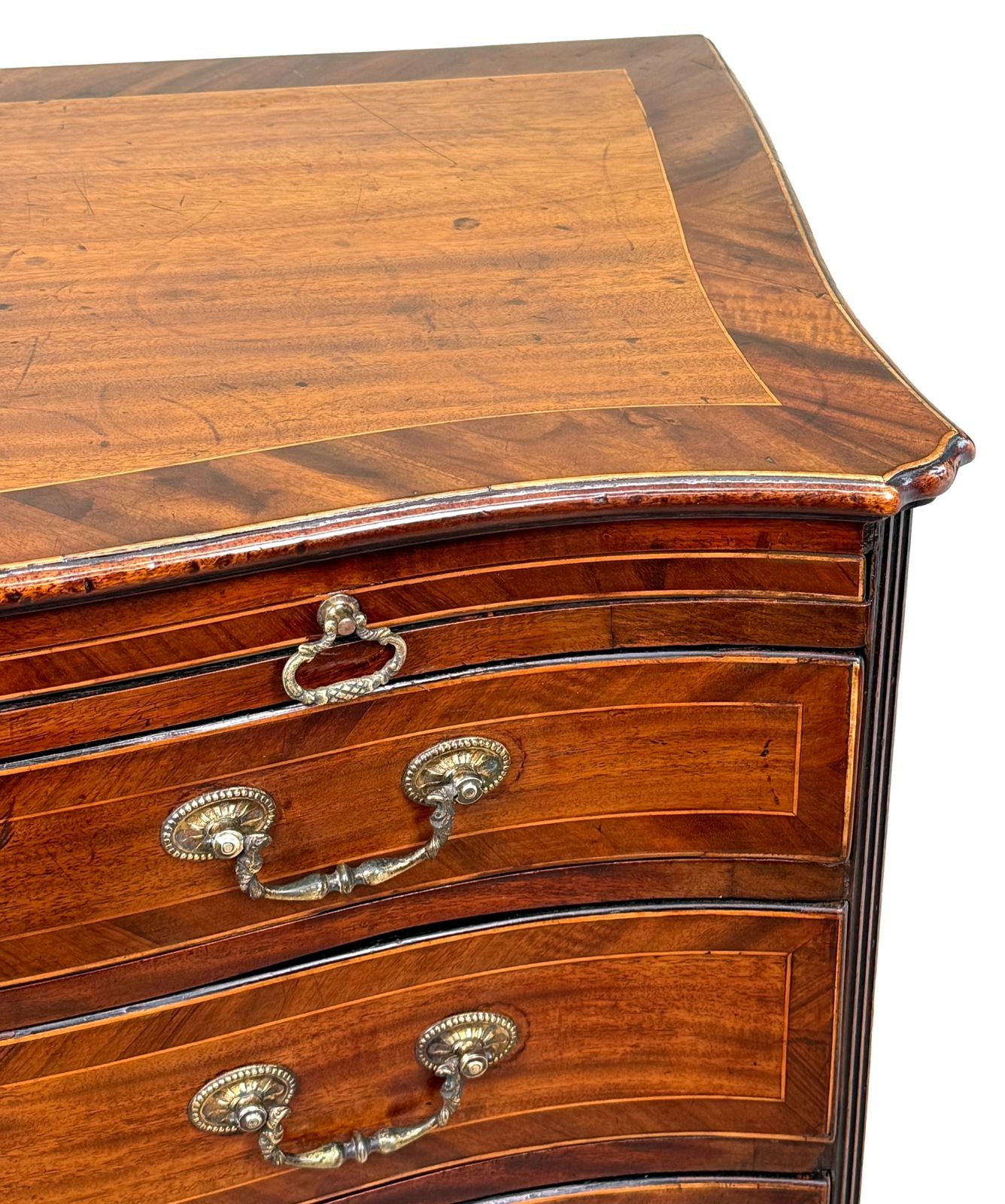 George III Period Mahogany Serpentine Chest Of Drawers (England, Circa 1770) photo 5800.0