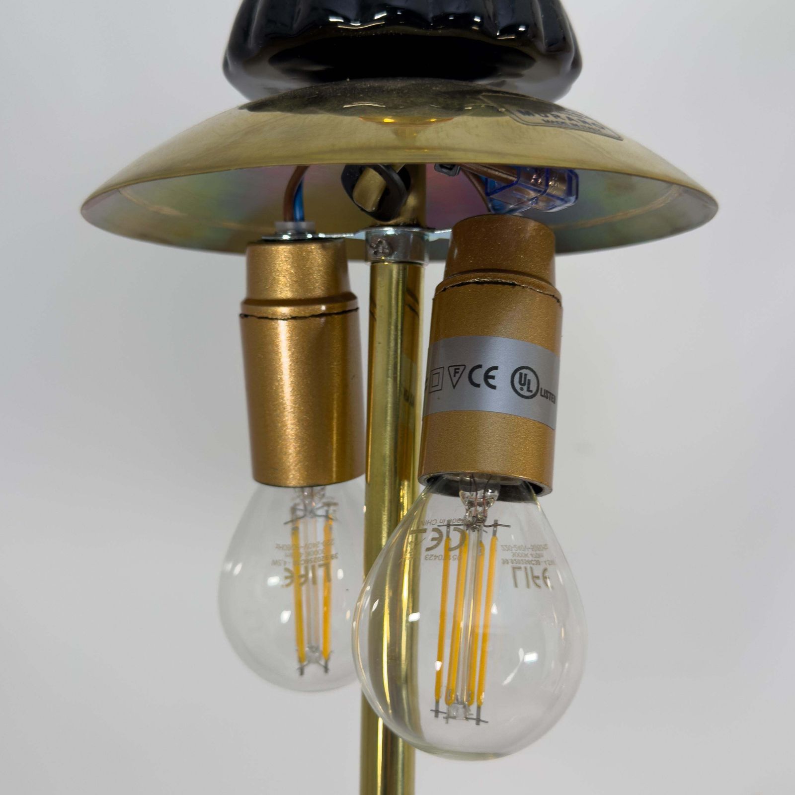 Blown Murano Glass And Brass Pendant Lamp photo buy