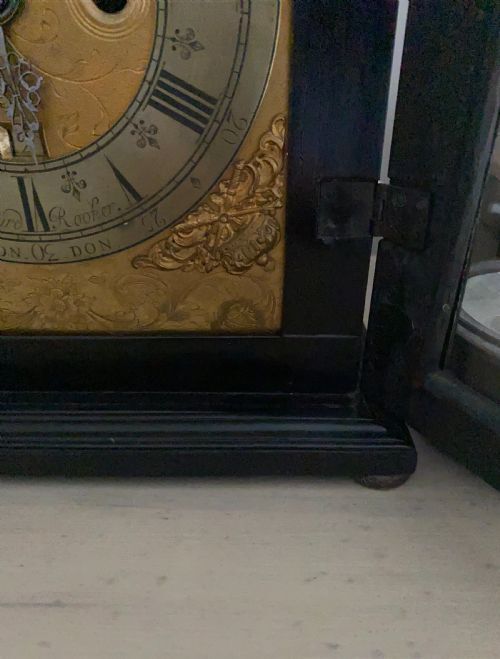 A Very Fine Early 18th C  Richard Rooker Ebonised Double Fusee Bracket Clock And Bracket photo vinterior