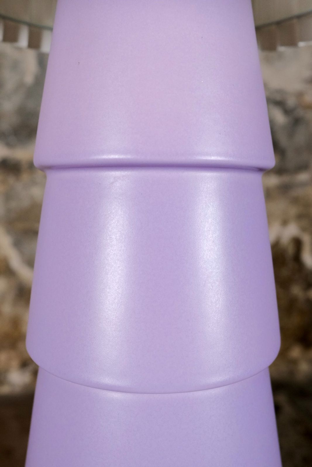 Mauve Ceramic Lamp By Faïencerie De Charolles For Roche Bobois photo Lighting