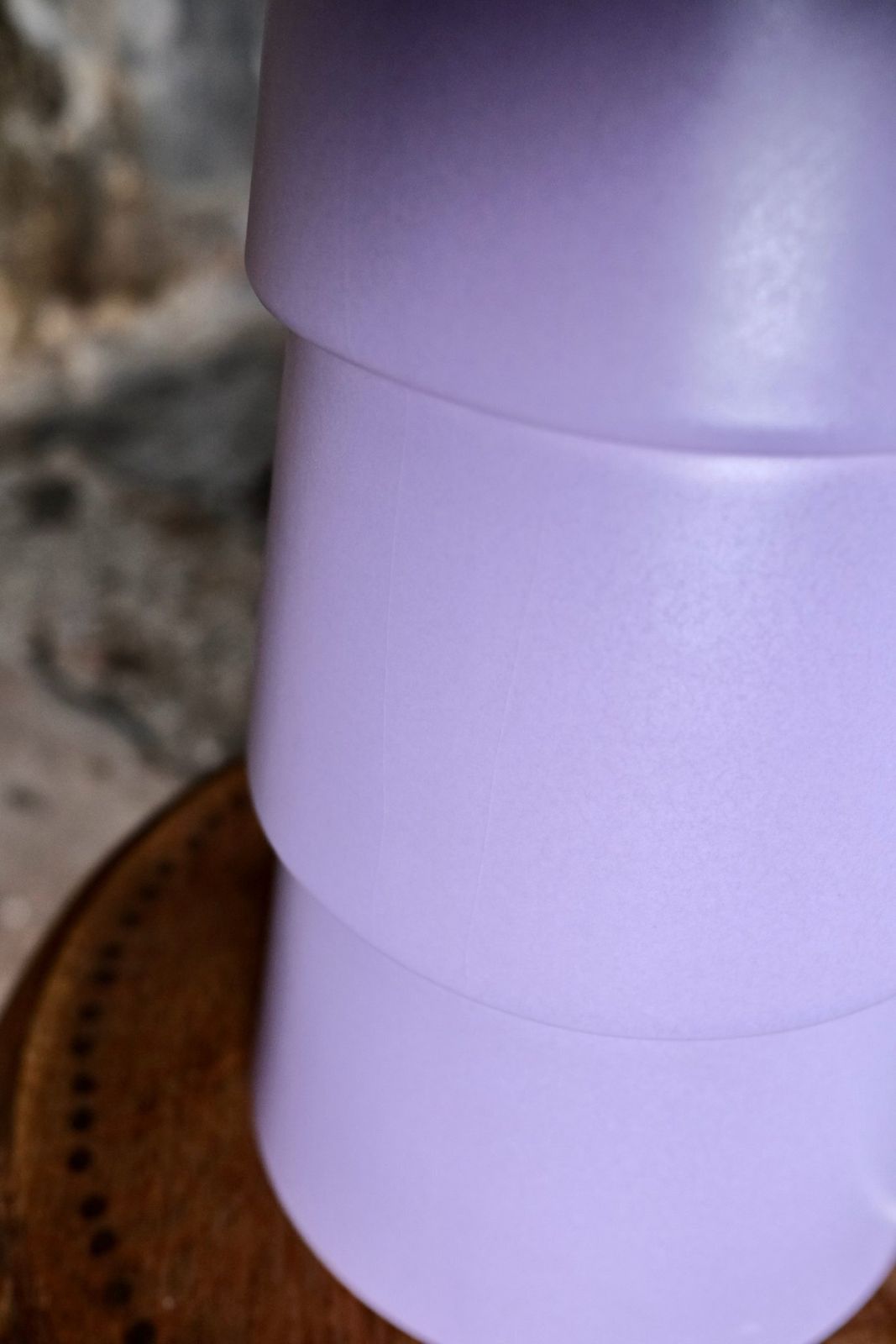 photo for sale Mauve Ceramic Lamp By Faïencerie De Charolles For Roche Bobois