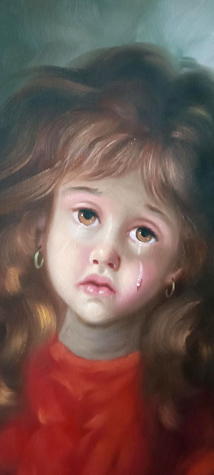 Oil Painting On Canvas Portrait Girl Pietro Pantino (1941 2020) photo 197.0