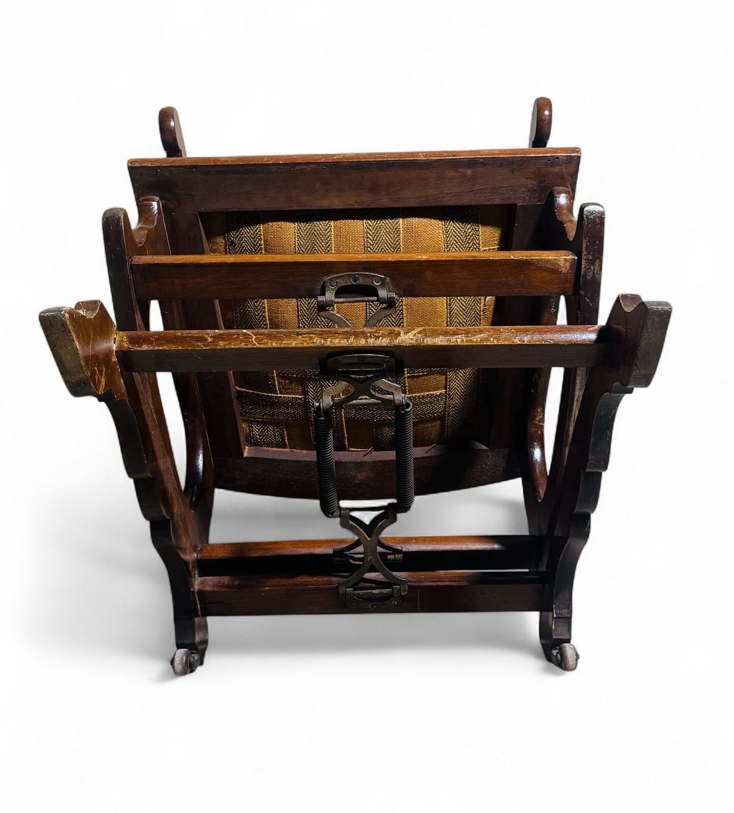 Antique Walnut Armchair American Spring Rocker C1870 Superior Quality photo furniture