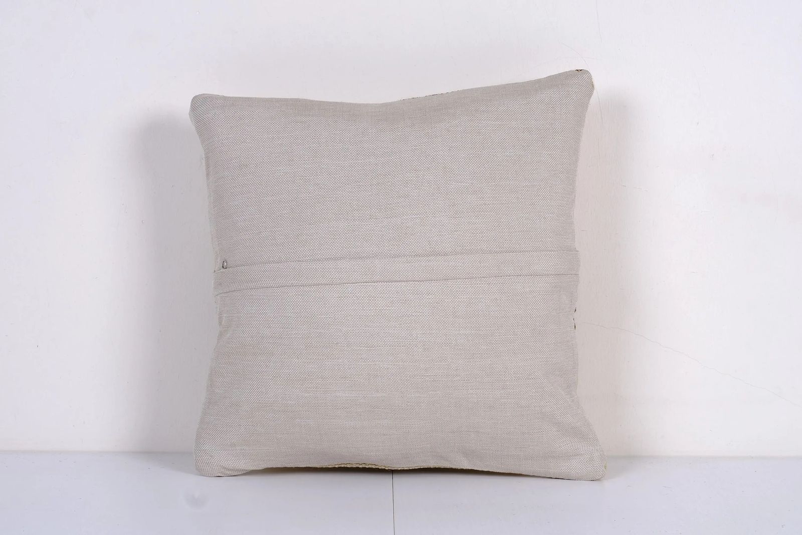 Handmade Organic Hemp Kilim Cushion, White And Brown Turkish Sofa Boho Pillow Cover photo furniture