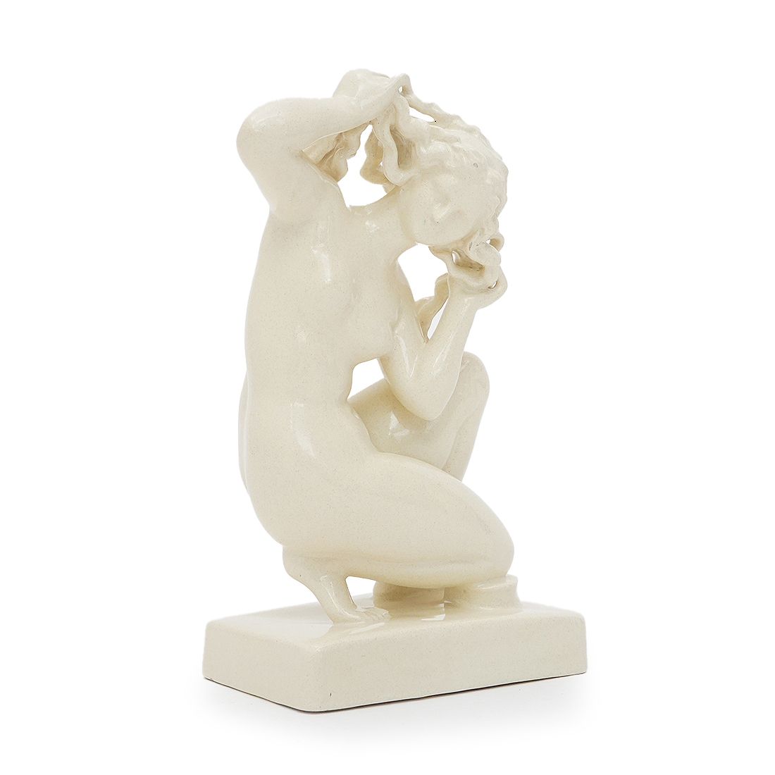 photo furniture “Venus Of Rhodes” Sculpture In White Enamel Ceramic By Icaro Rodi, 1930s