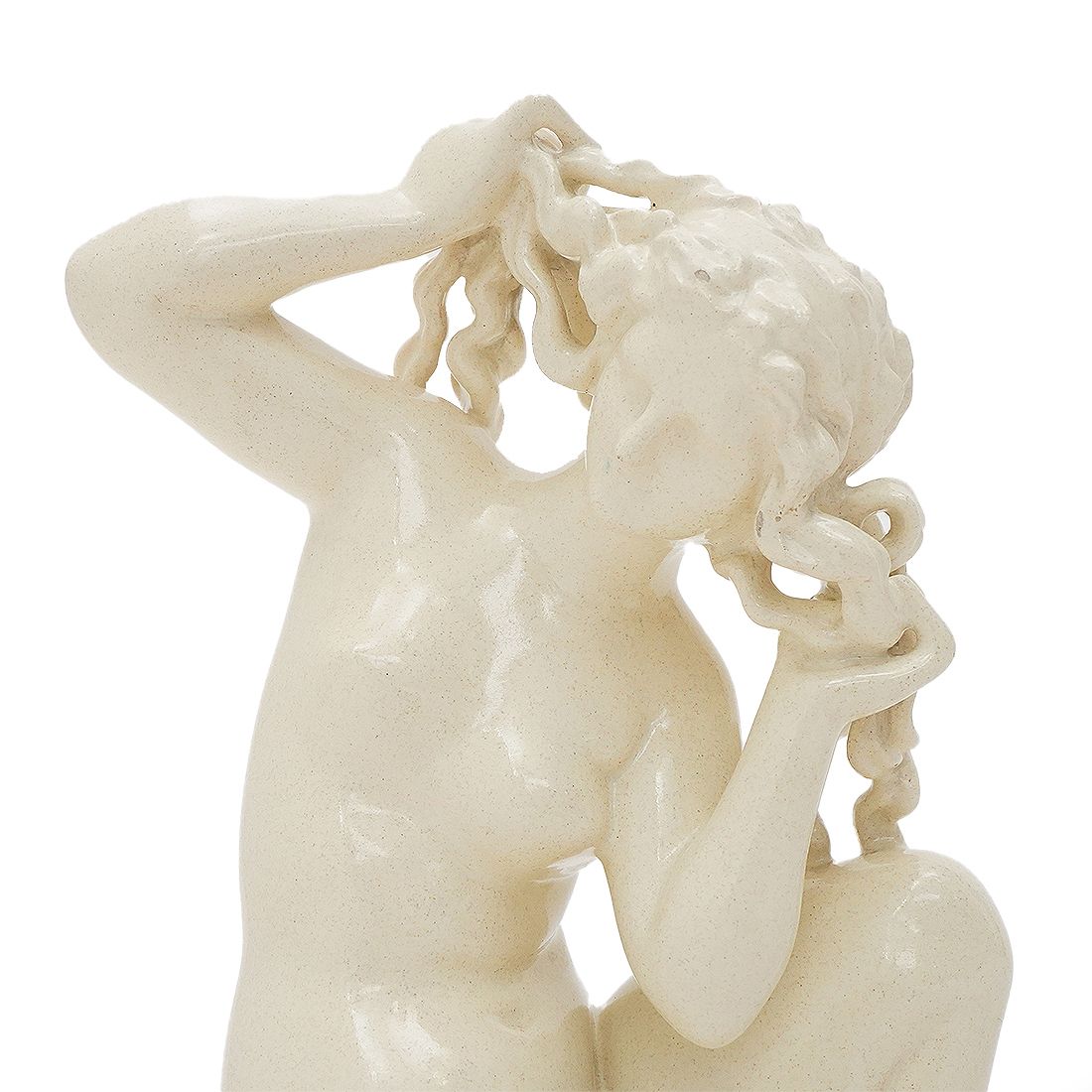 Art “Venus Of Rhodes” Sculpture In White Enamel Ceramic By Icaro Rodi, 1930s photo