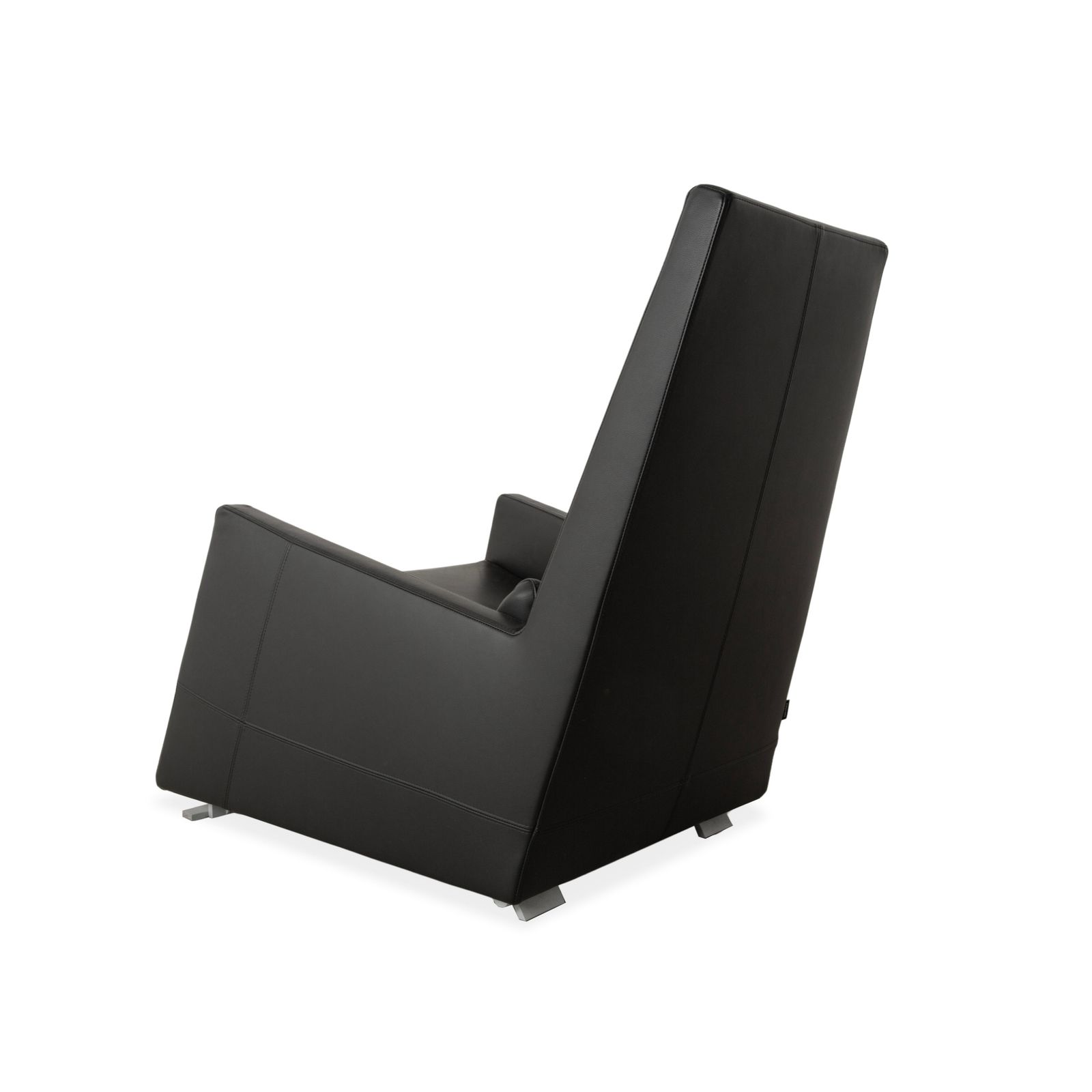 Fauteuil Ligne Roset Jul en cuir noir photo buy