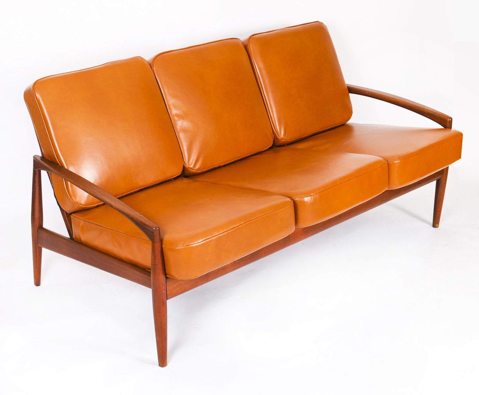 Kai Kristiansen "Paper Knife" Teak Tree Sofa For Magnus Olesen Mid Century