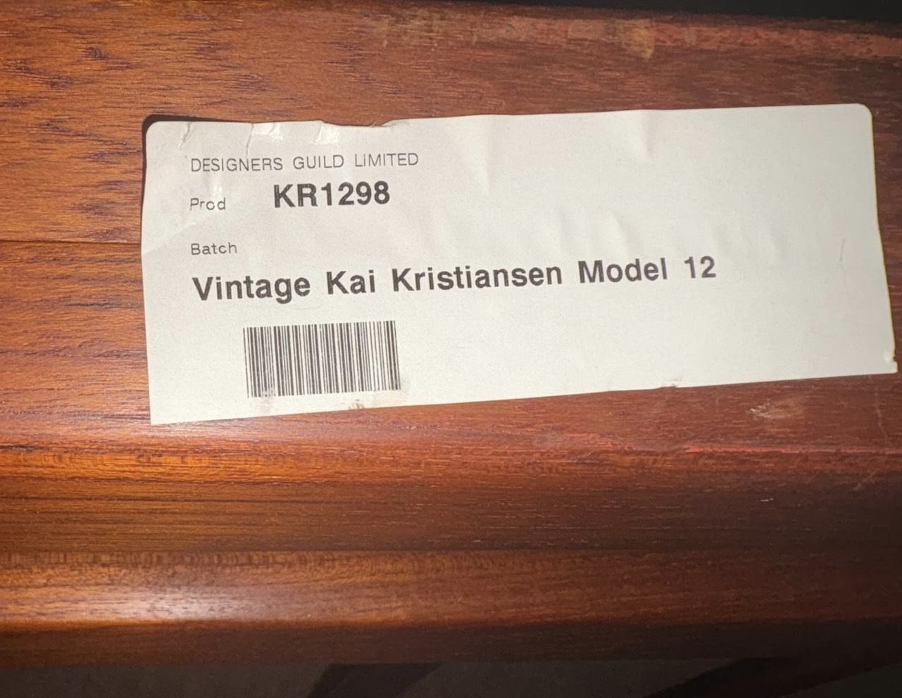 photo vinterior Kai Kristiansen "Paper Knife" Teak Tree Sofa For Magnus Olesen Mid Century