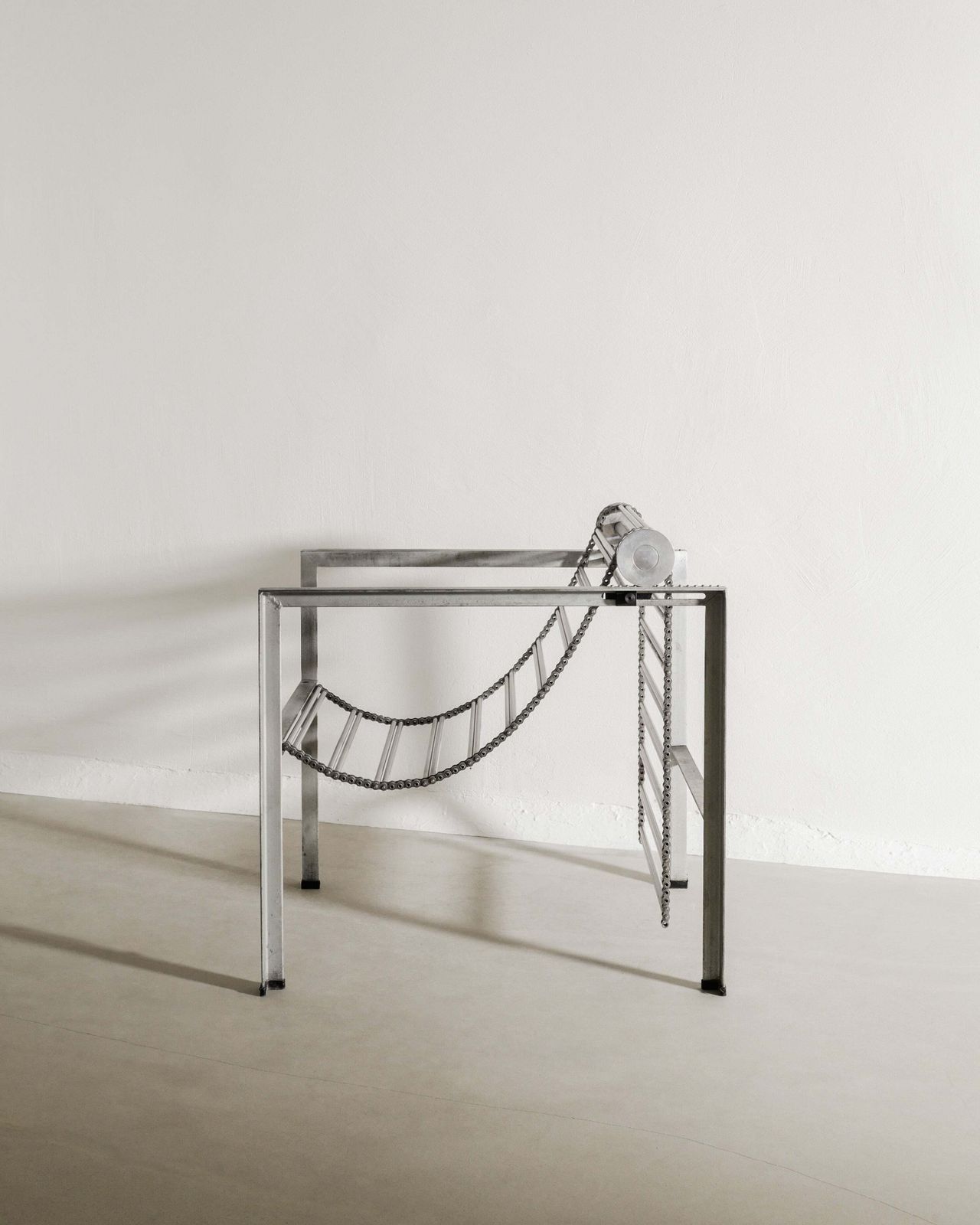 Unique Prototype "Barbara D'argento" Armchair In Steel & Aluminum By Paolo Pallucco For Pallucco Roma Italy, 1980s photo vinterior