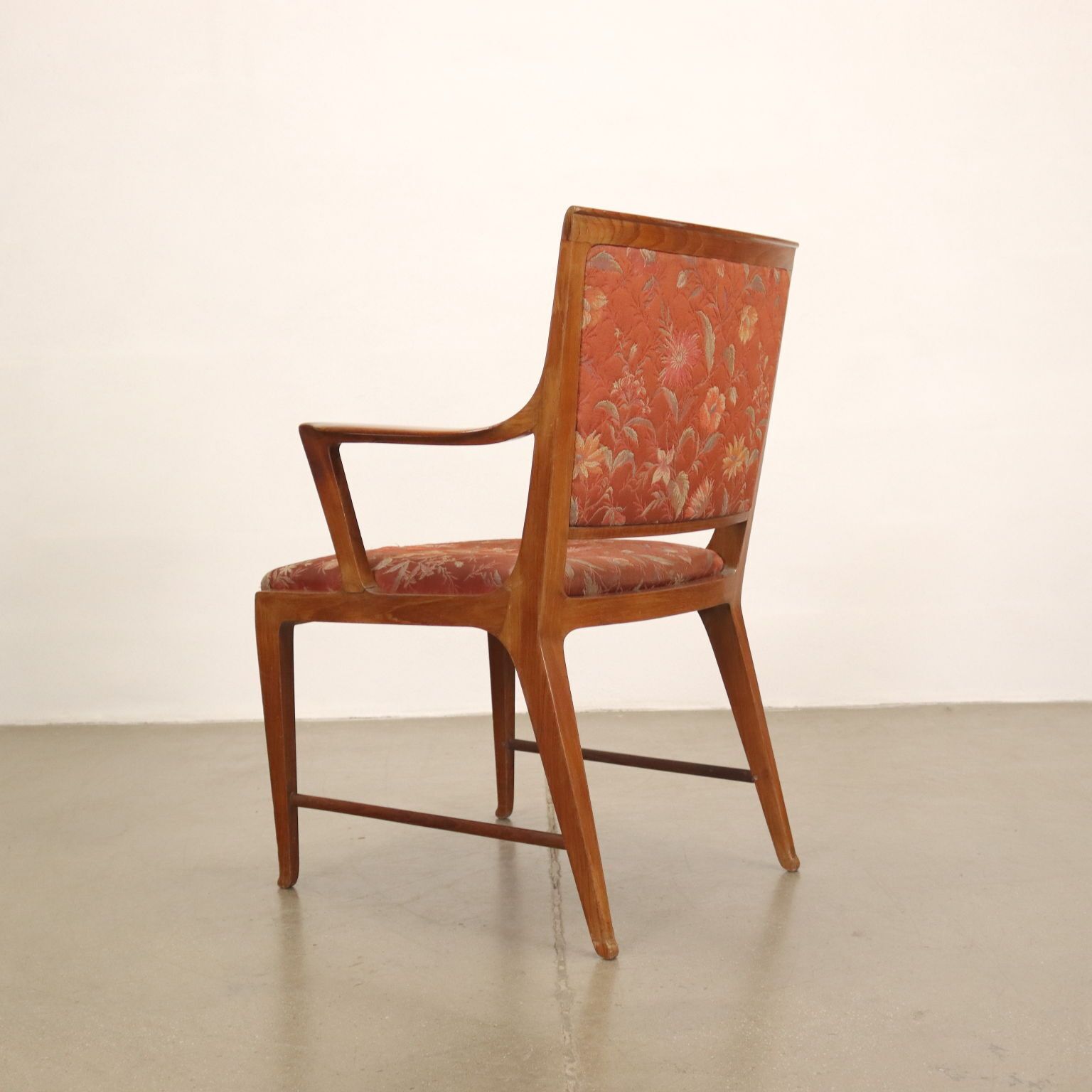 Armchair Mahogany Italy 1950s photo vintage