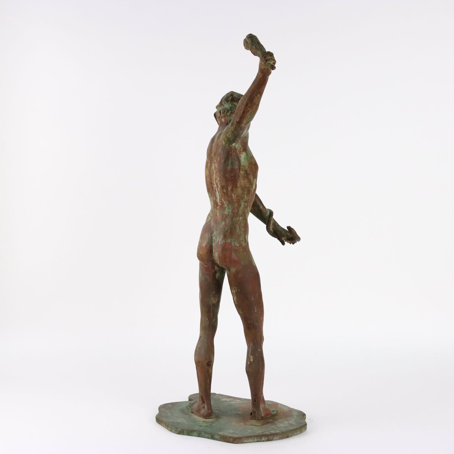 Antique Sculpture Mythological Subject Metal Italy XX Century photo vintage