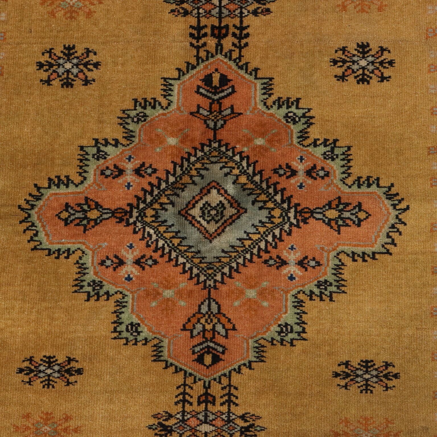 Antique Melas Carpet Cotton Wool Handmade Turkey 63 X 53 In photo vinterior