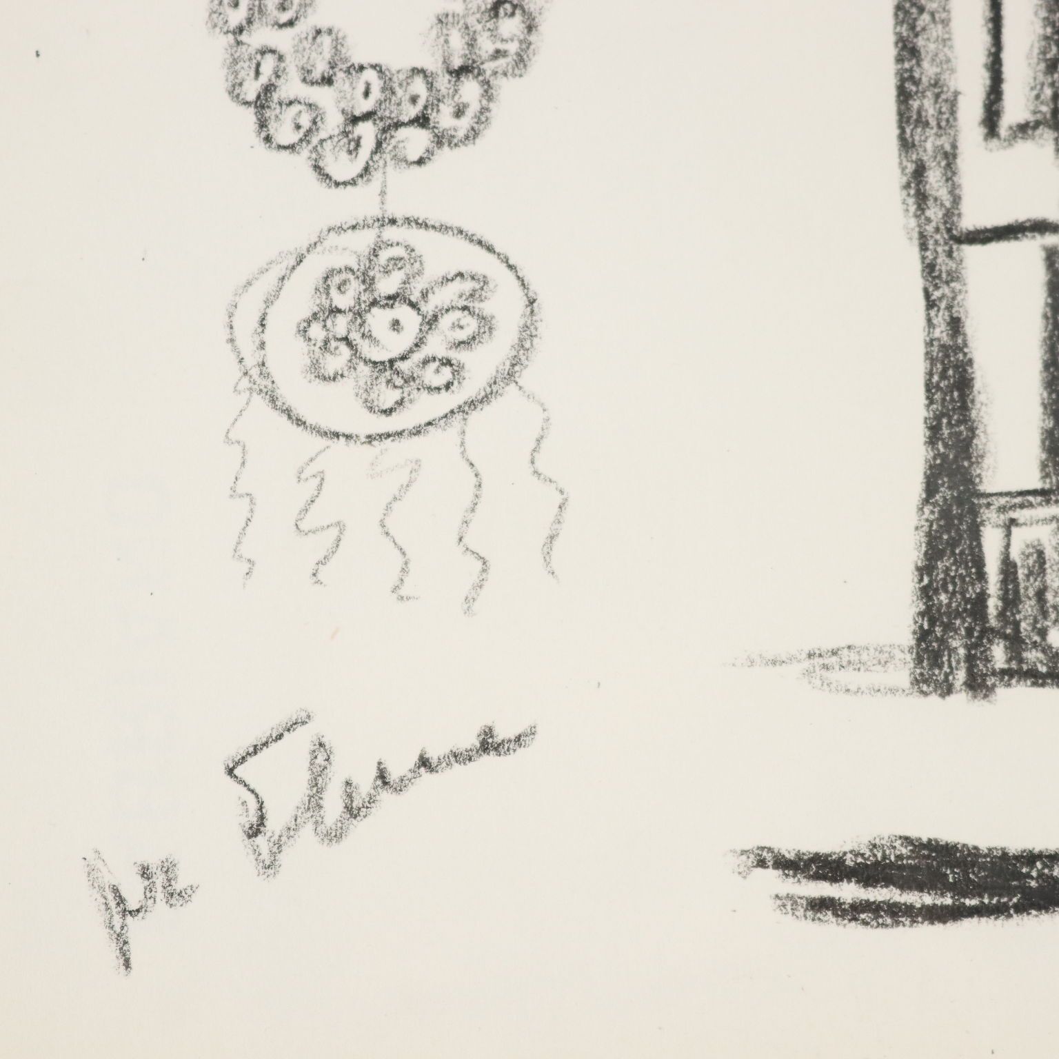 Contemporary Drawing Signed Remo Brindisi Aida Italy 1974 photo vinterior