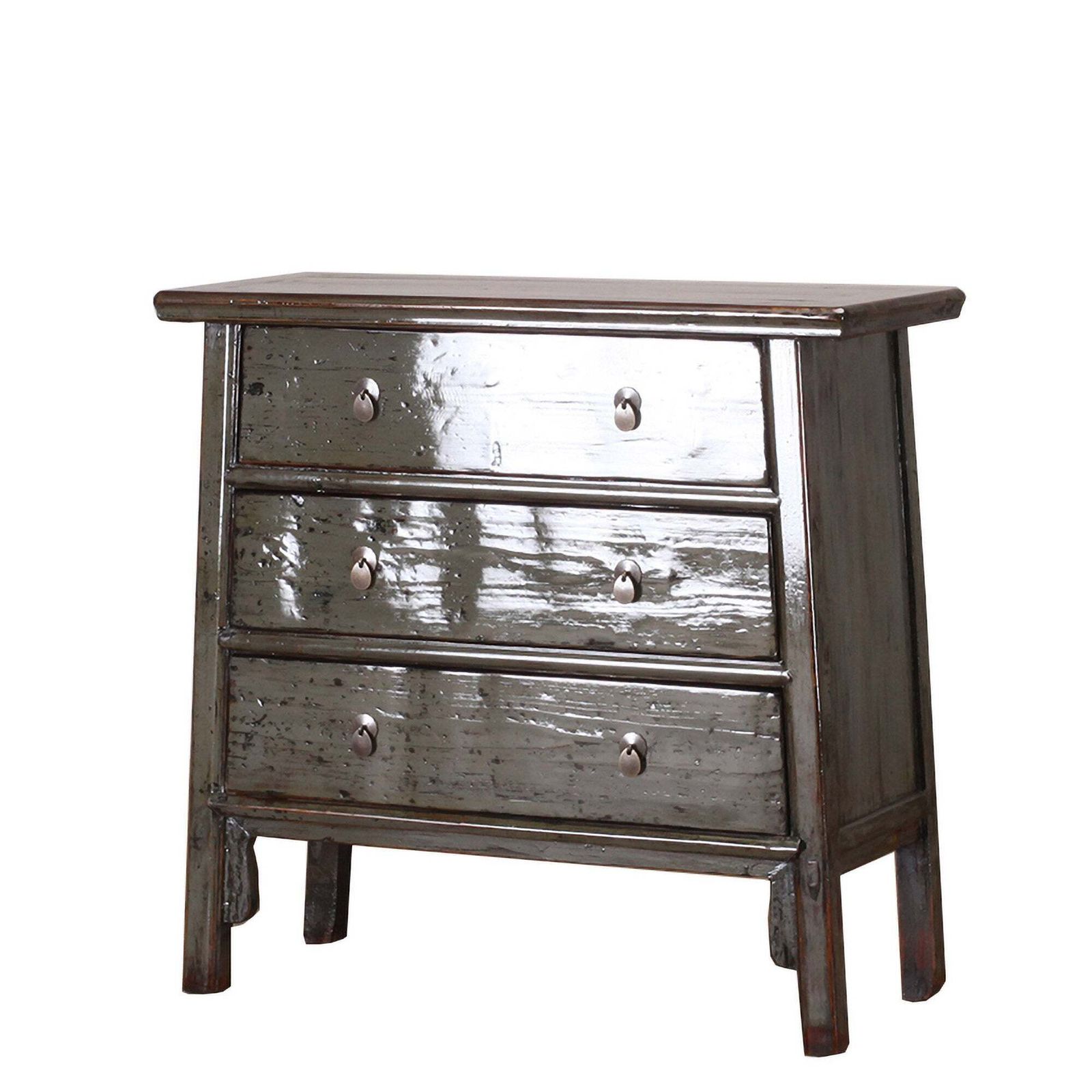 Vintage Chinese Grey Chest Of Drawers From Shandong photo for sale