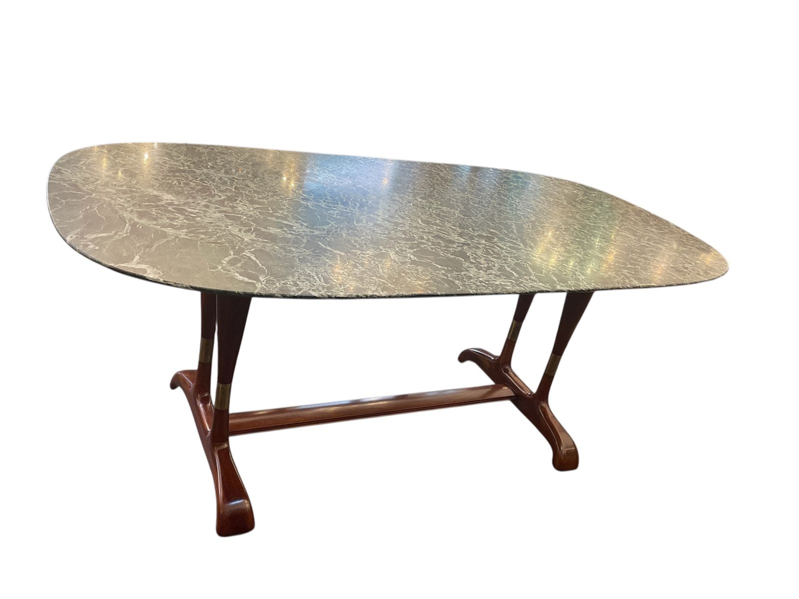 Italian 1935 40 Green Alpi Marble Top Dining Table By Vittorio Dassi photo furniture