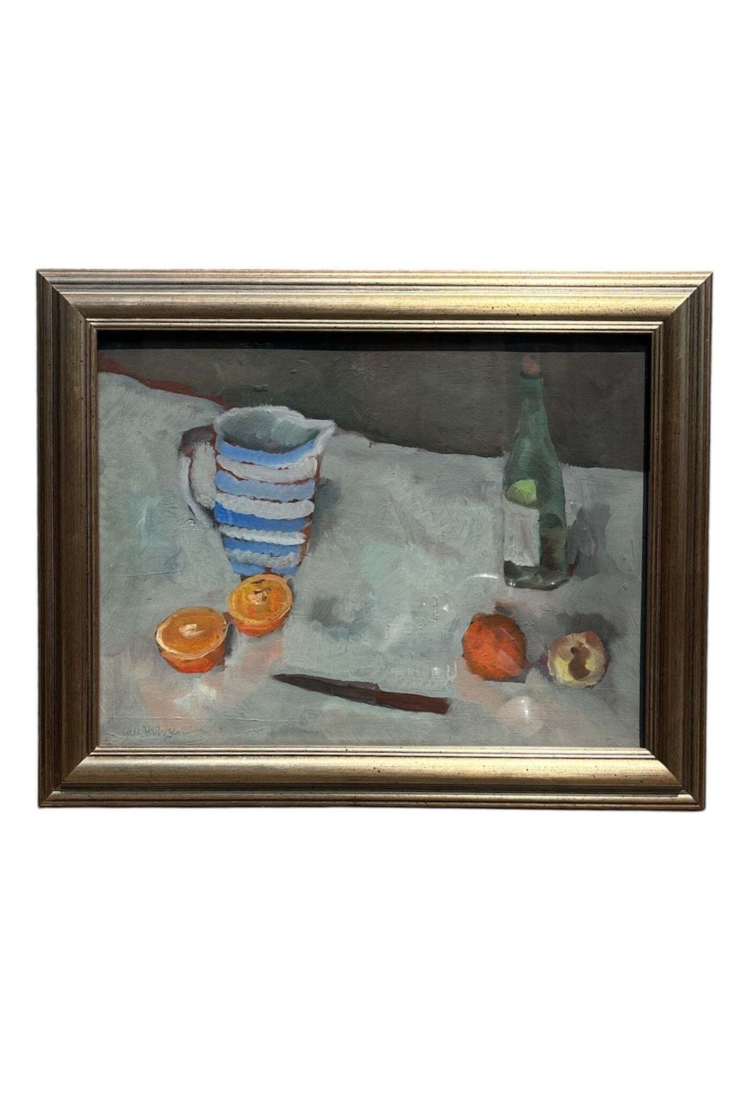 Oil On Panel Still Life Painting By Domenico Cantatore, 1960s