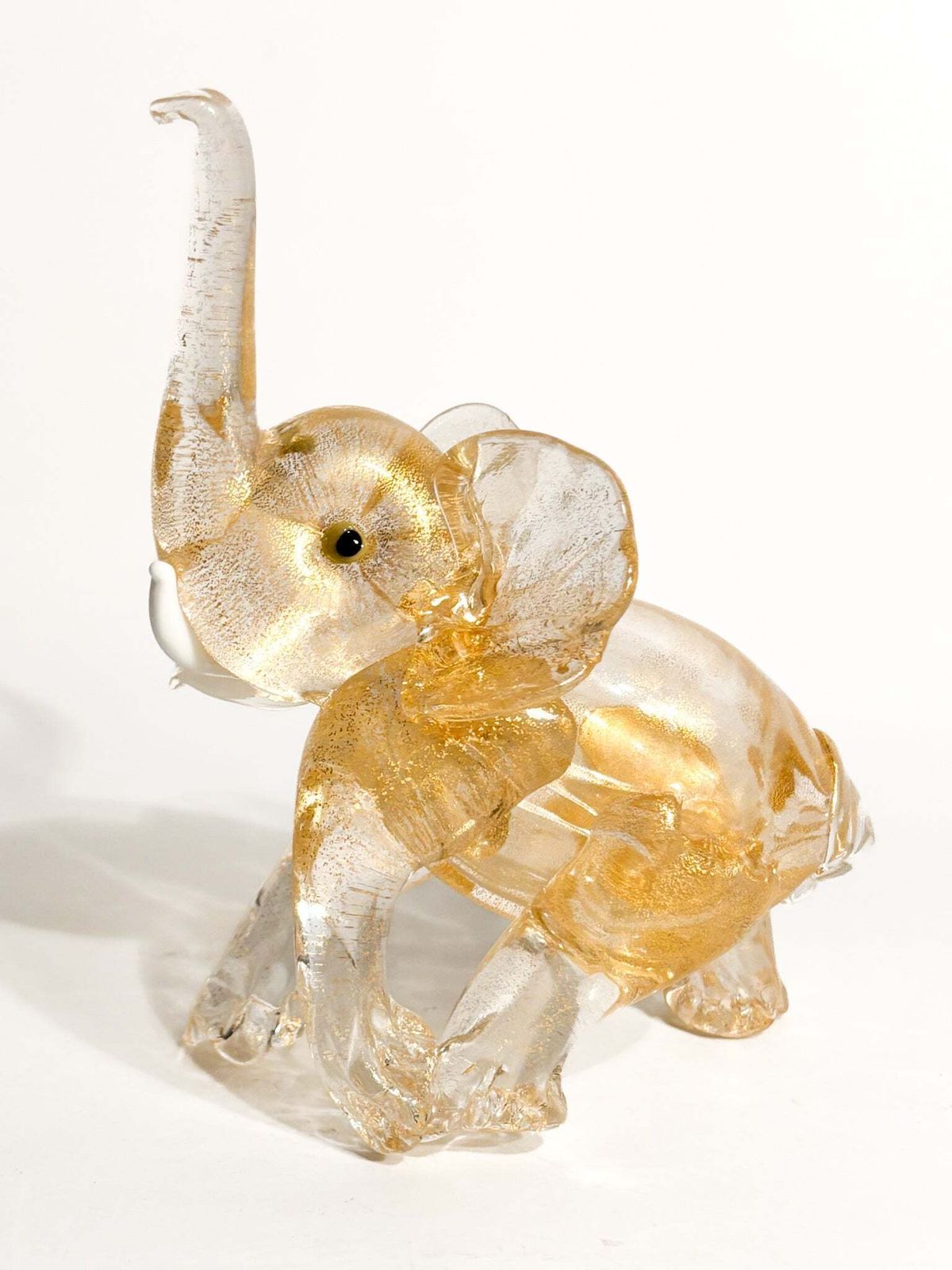 Murano Glass And Gold Leaf Elephant Attributed To Ercole Barovier, 1930s photo vinterior