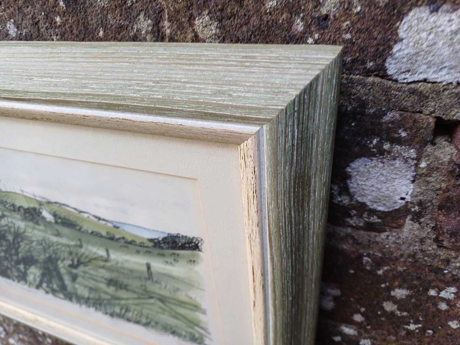 Vintage Signed Lithograph Of Beachy Head, South Downs, Sussex By Robert Taverner (1920 2004), Coastal Landscape Framed English Seaside Art photo 141.0