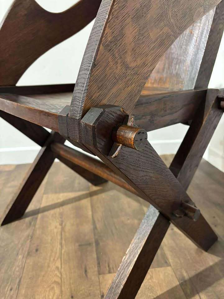 Oak Glastonbury / Ecclesiastical Chair photo for sale